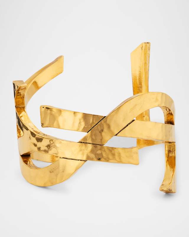 YSL Twist Hammered Cuff Bracelet